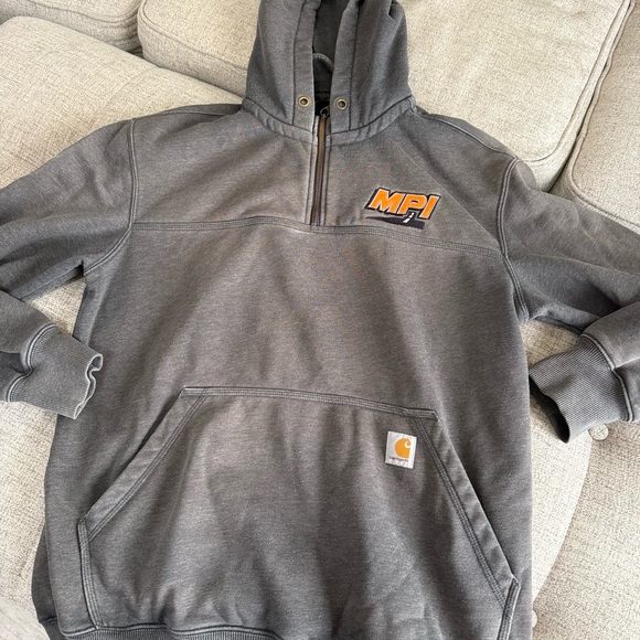 Carhartt Rain Defender Loose Fit Midweight Quarter-Zip Hooded Sweatshirt